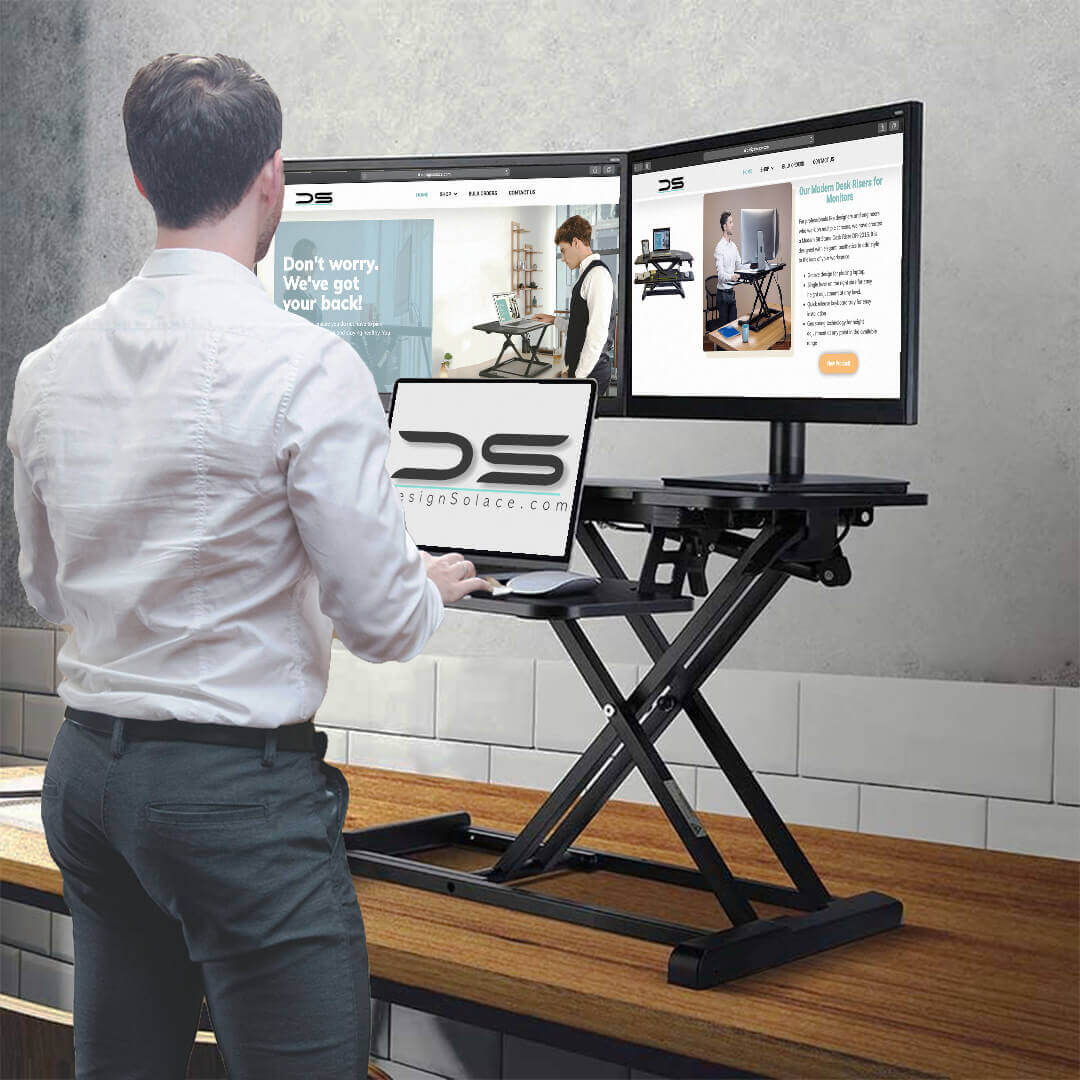 DR211M – Ergonomic Modern Sit-Stand Desk Converter/ Standing Desk ...